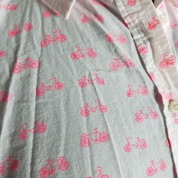 Merona Pink Bicycle Blouse Size Small - Picture 4 of 5